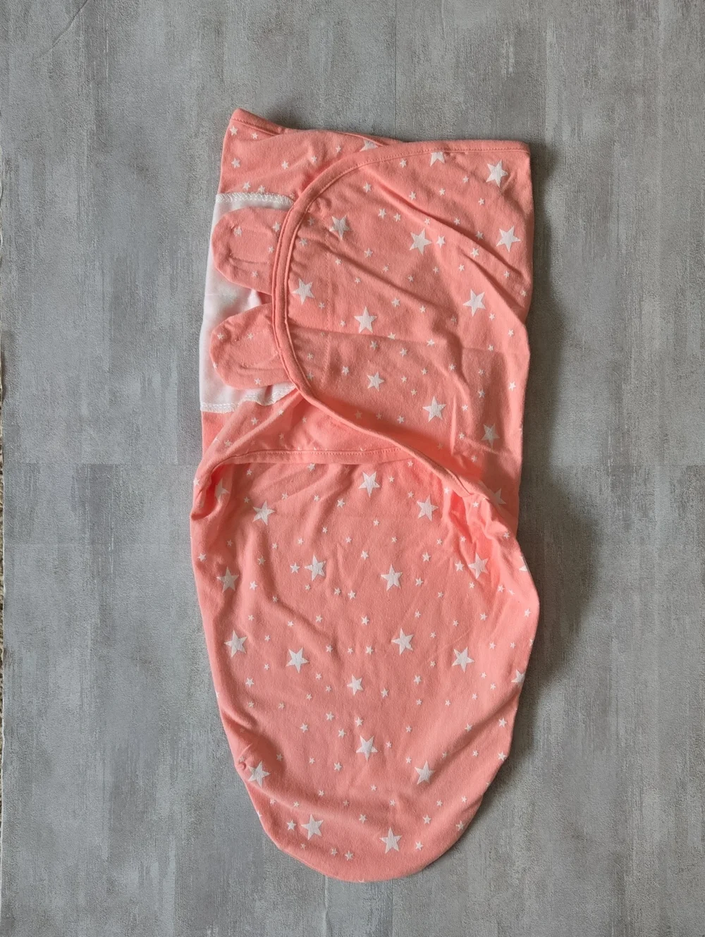 ​NWT Star Print Adjustable Swaddle Blanket Wrap Pink Infant Sleep Sack 0-6M